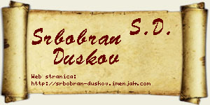 Srbobran Duškov vizit kartica
